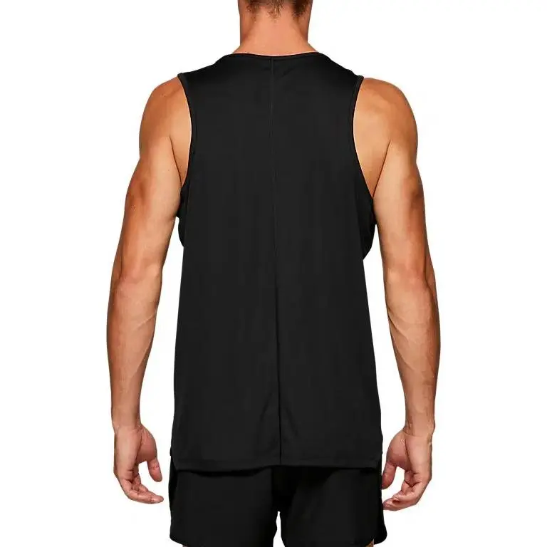 Asics Silver Tank Tops Men Black-4