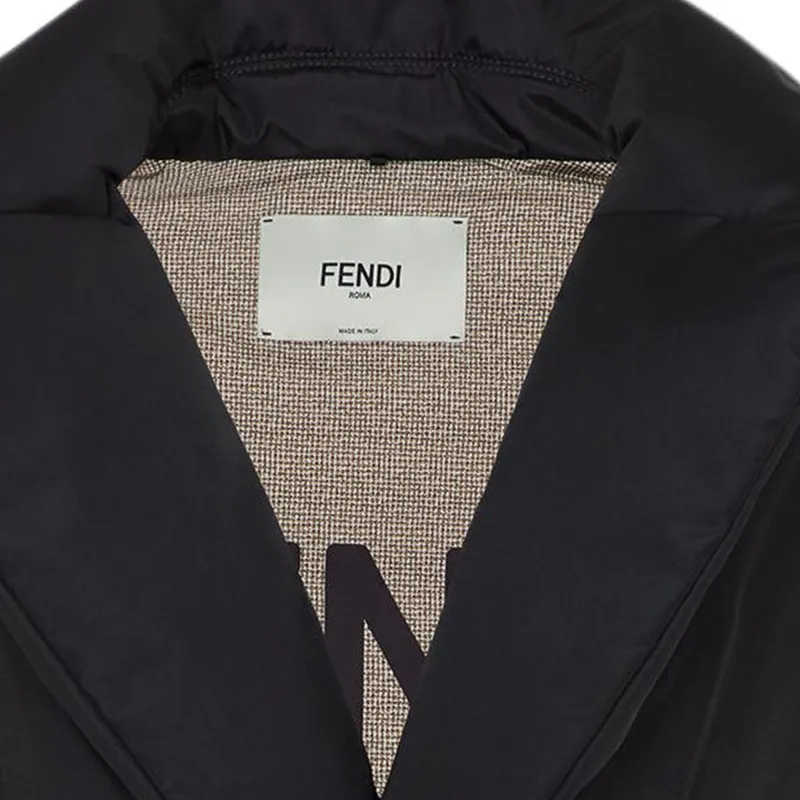 FENDI Logo embroidered Coat-3