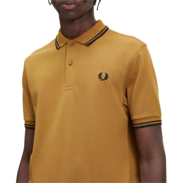 FRED PERRY Polo Shirt Men's Deep Caramel-4