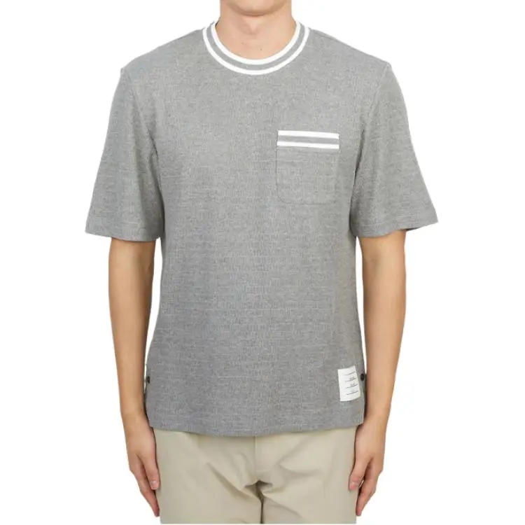 THOM BROWNE Pointelle Knit Crewneck T Shirt-3