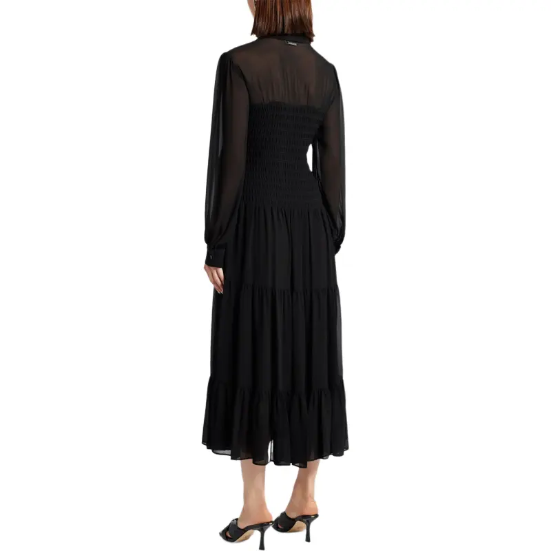 MICHAEL KORS Smocked Georgette Shirtdress-3