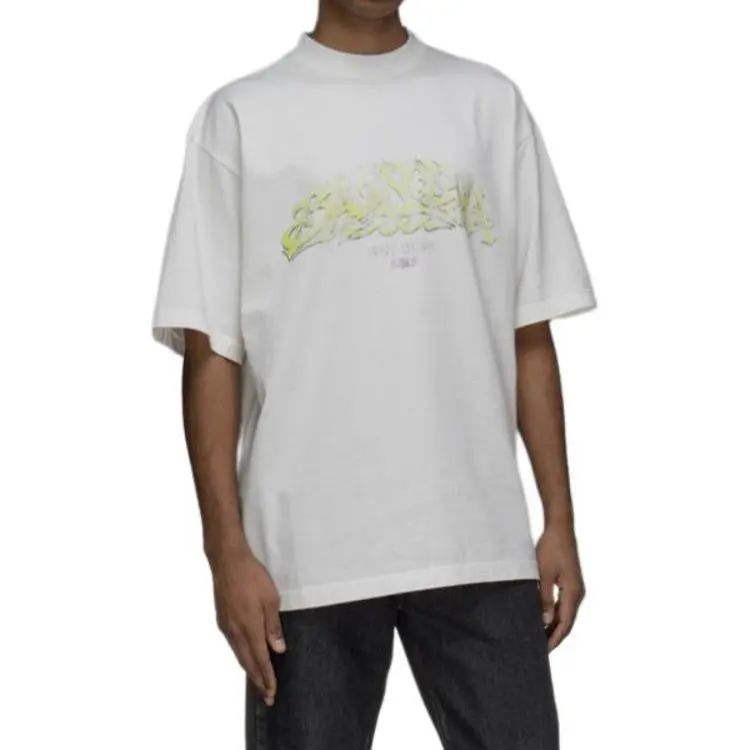 Balenciaga T-Shirt Regular Fit Men's Gray-5