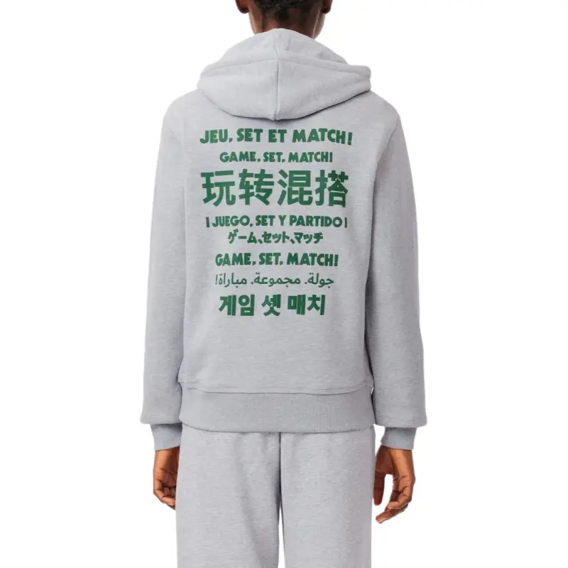 LACOSTE Slogan print Cotton Hoodie-2