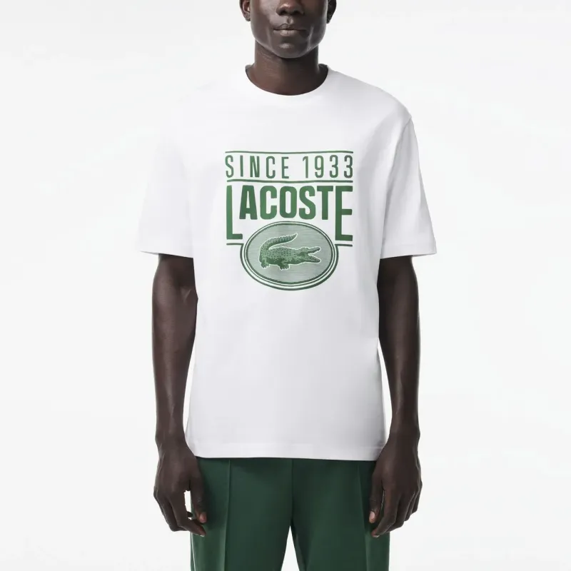 LACOSTE Logo print Organic Cotton T shirt-1