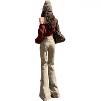 Wen Shan Casual Pants Women's Khaki