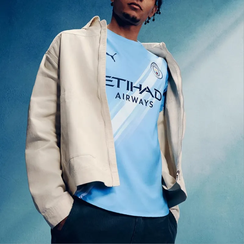 PUMA Manchester City F.C. Soccer Jersey Men's Blue-4