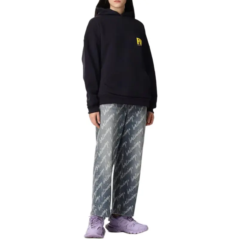 Balenciaga Drawstring Reversible Hoodie-5