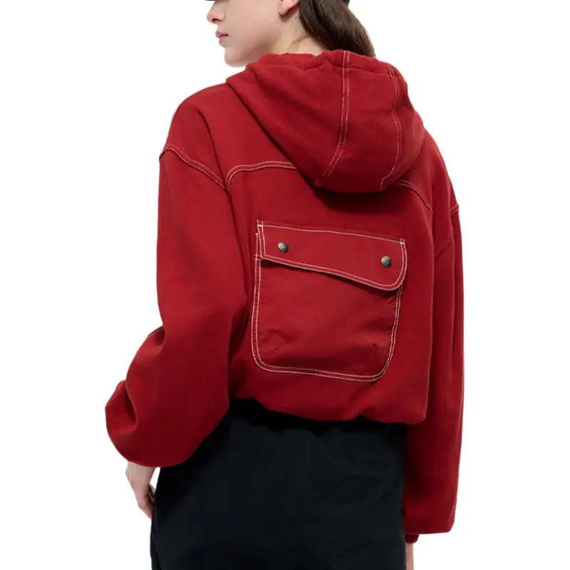 FILA FUSION Sweatshirt Women's Wine Milk Red-4