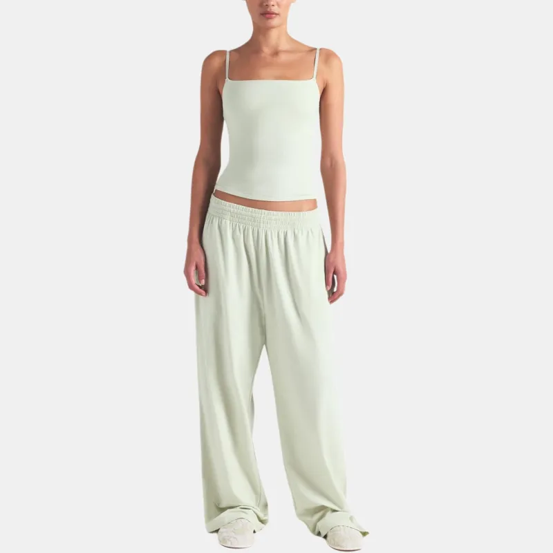 SKIMS SS25 COTTON JERSEY WIDE LEG PANT Casual Pants Women's SPEARMINT/Spearmint-3