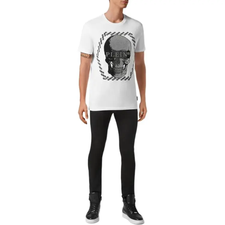 PHILIPP PLEIN Crystal skull Crew Neck T shirt-2