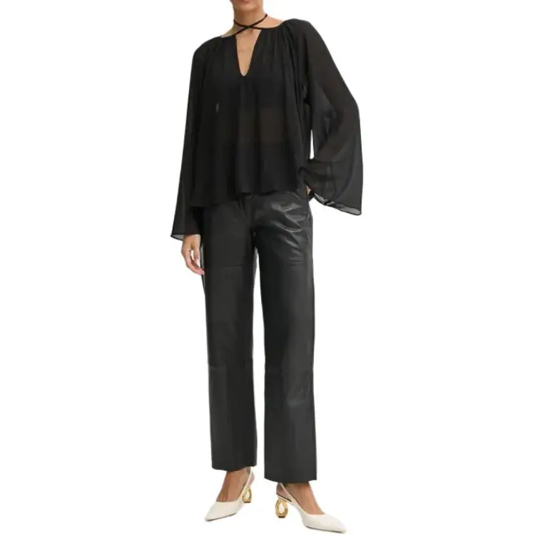 MICHAEL KORS Georgette V neck Blouse-2