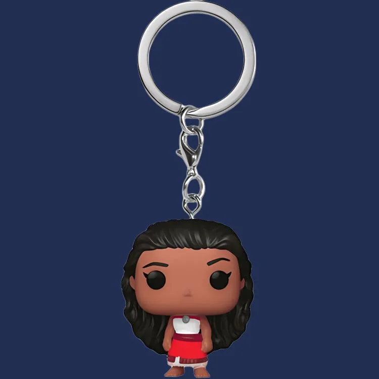 Funko Moana POP! Ocean Encounter 2 Moana Keychain Wearing A Red Dress Chibi Figures-3