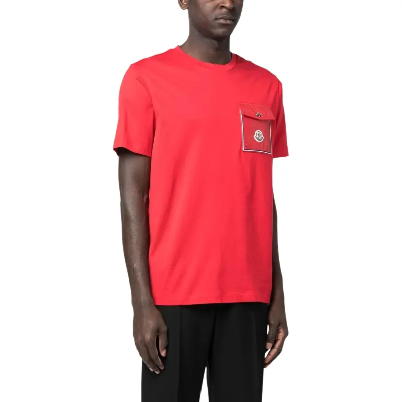 Moncler T-Shirts Men Red-1