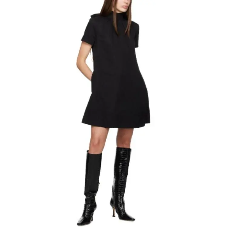 Staud Short-Sleeved Dresses Women's Black-3