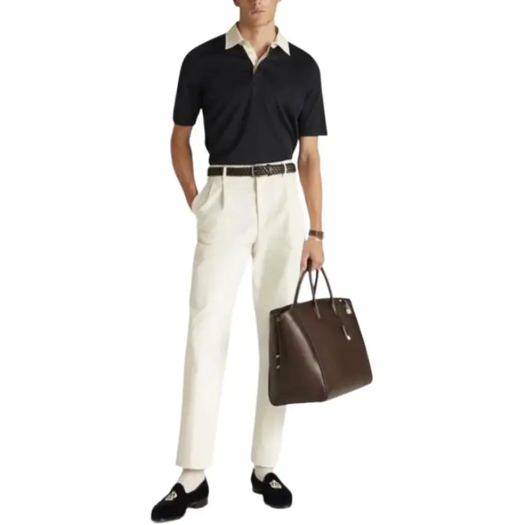 Dunhill SS25 Polo Shirt Men's Marine Blue-2