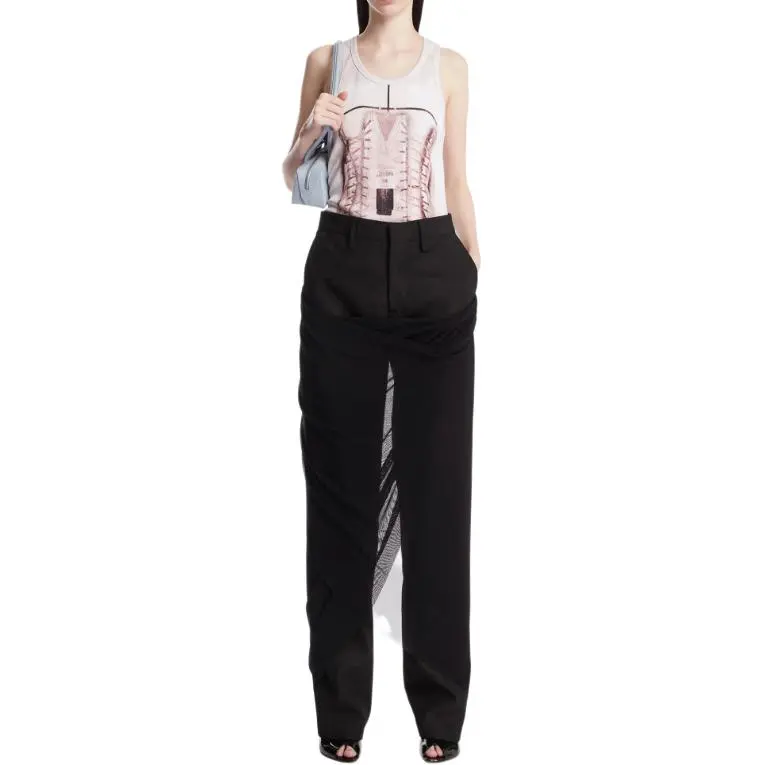 Jean Paul Gaultier Cage Trompe L'œil Printed Top-2