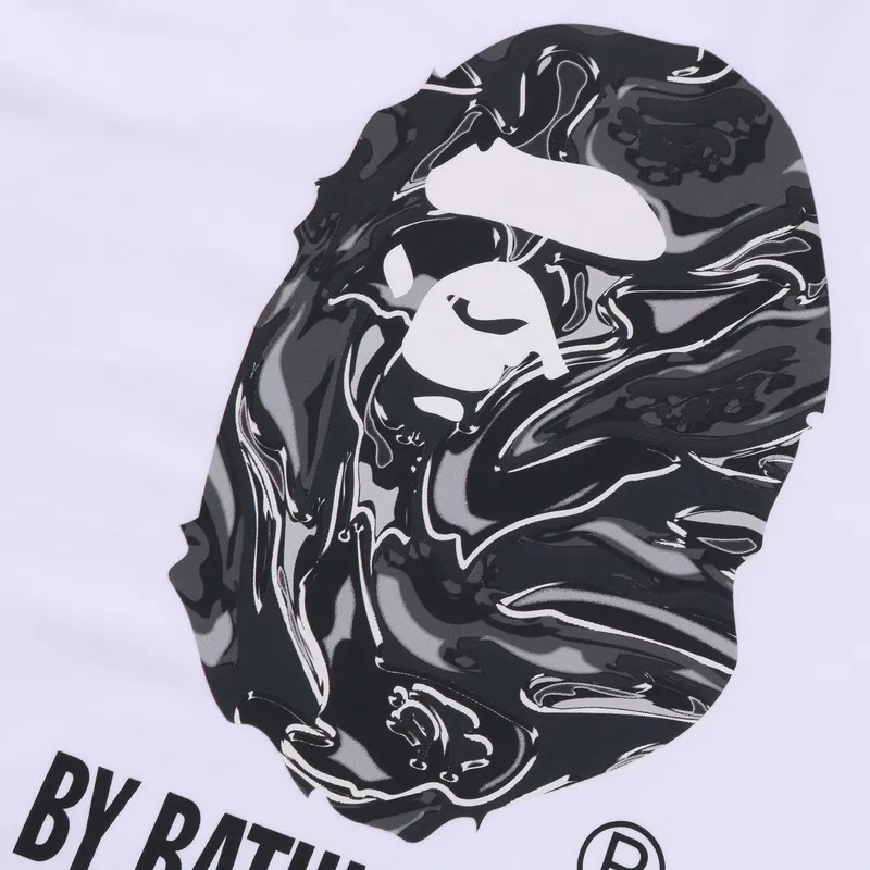 A BATHING APE Marbling Camo By Bathing Ape Relaxed Fit Tee-4