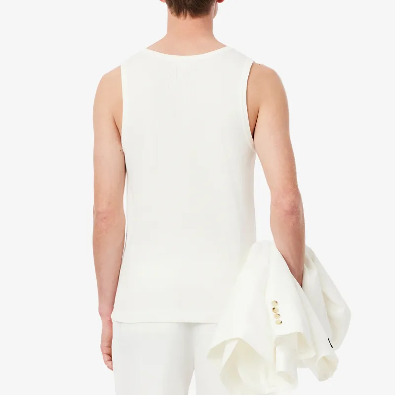 LACOSTE Logo embroidered Tank Top-1