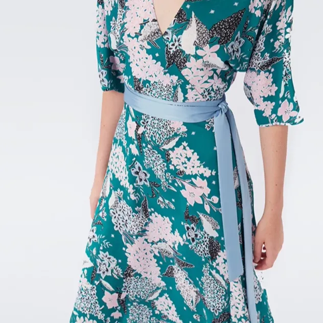 DVF Diane Von Furstenberg Short-Sleeved Dresses Women's Blue-5