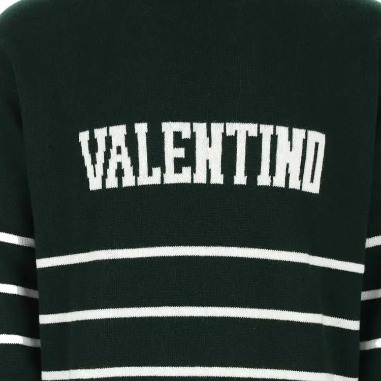 Valentino Logo Intarsia Long-Sleeved Jumper-9