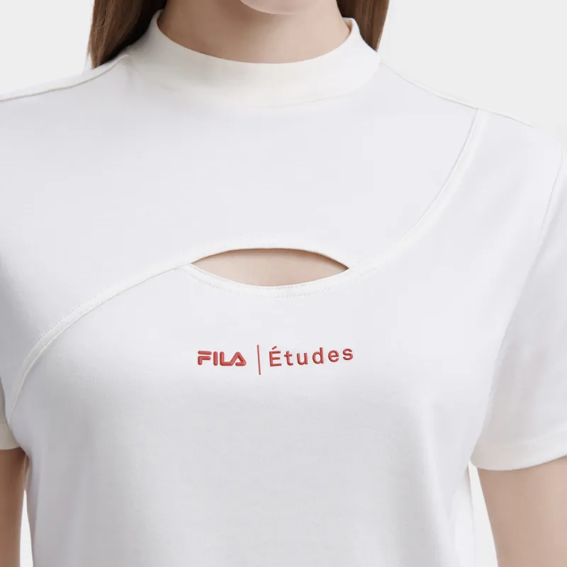 Études X FILA T Shirts Women's White-4