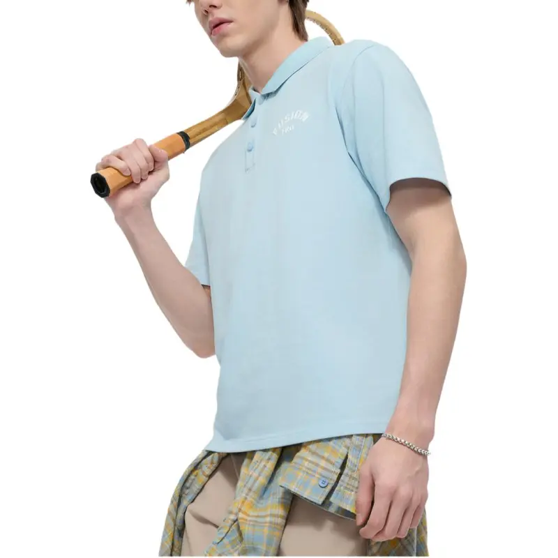FILA FUSION FOBFUSION LIFE Polo Shirt Men's Light Teal Blue-2