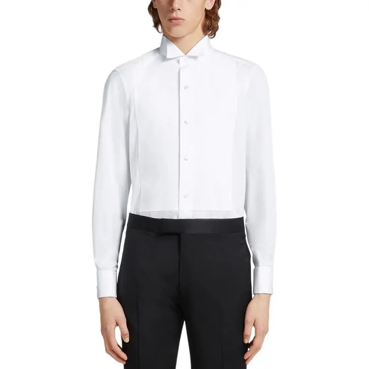 Zegna Long Sleeved Tuxedo Shirt-1
