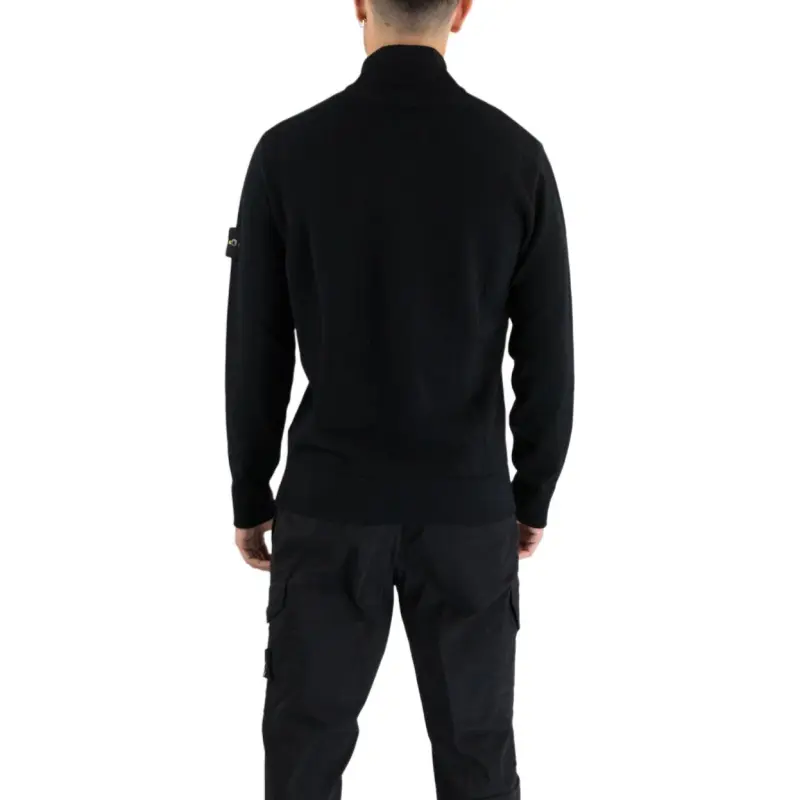 STONE ISLAND Logo Patch Zip Up Cardigan-3