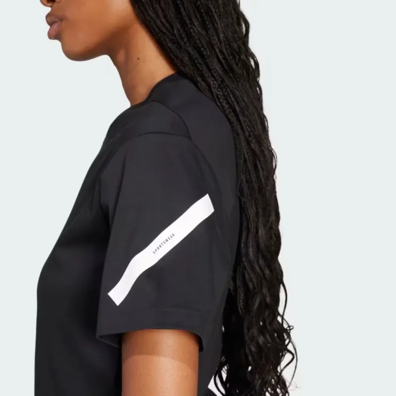 Adidas Women's Z.N.E. T Shirt Black/White-3