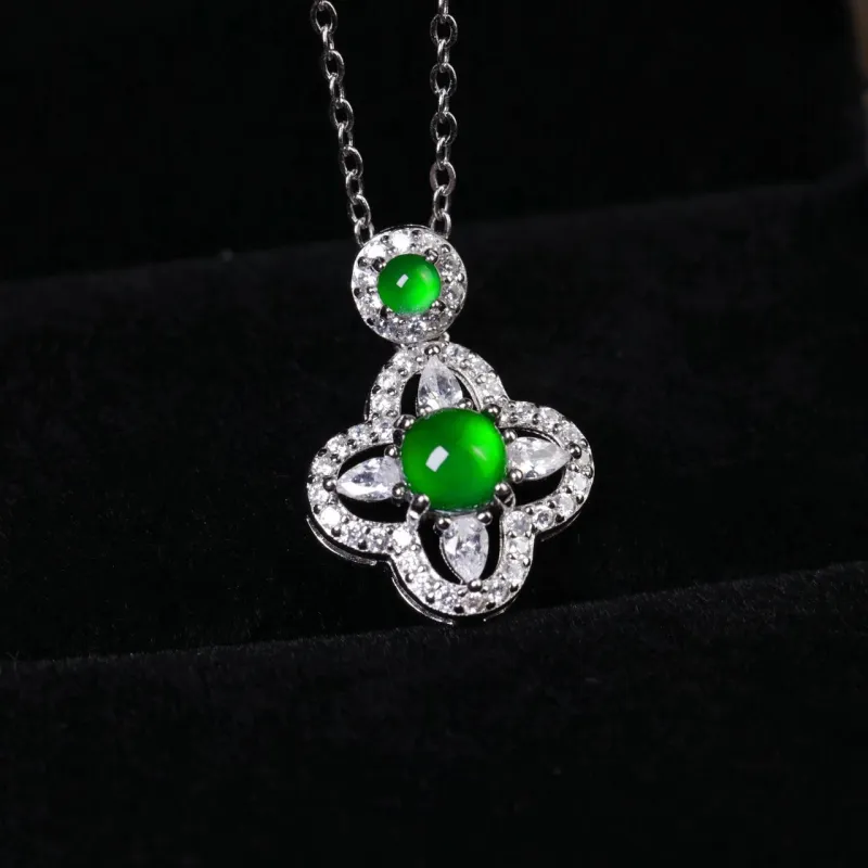 KALAIYIN Ice Glutinous Jadeite Necklaces Women's-2