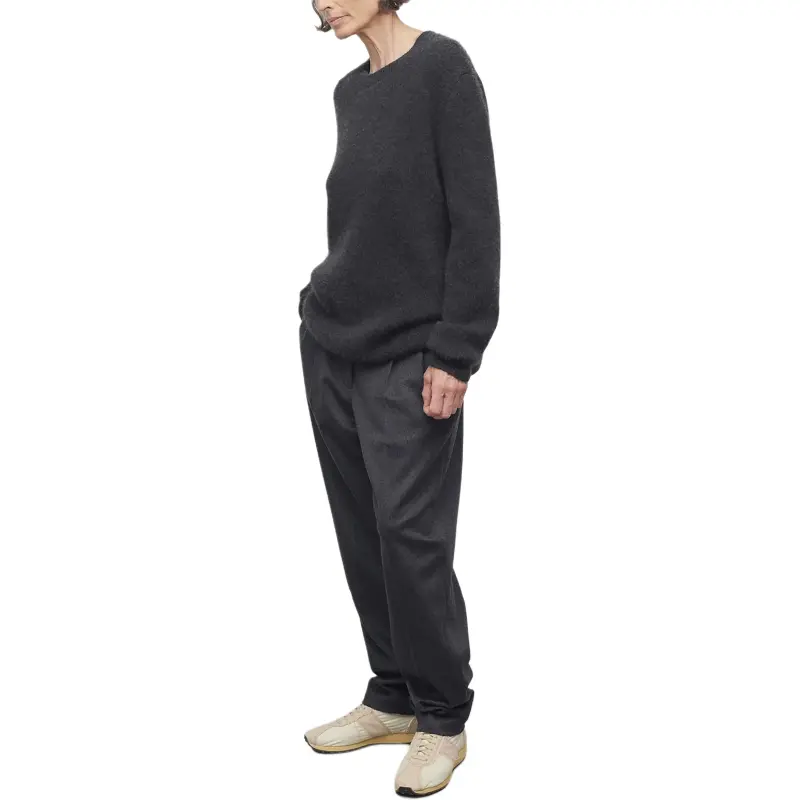 THE ROW Richelle Pant 'Charcoal Melange'-3
