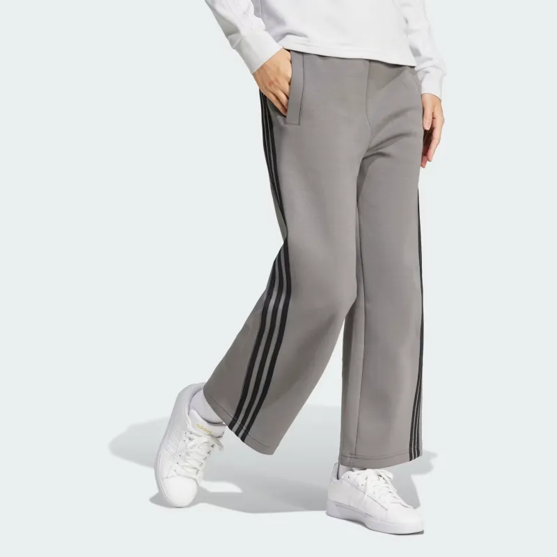 Adidas Future Icons FW24 Open Hem Knitted Sports Pants Women's Gray-2
