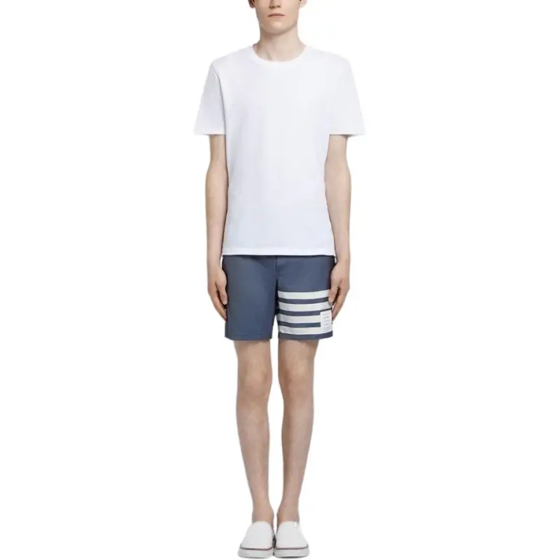 THOM BROWNE Swimming Shorts Men Marine Blue-5