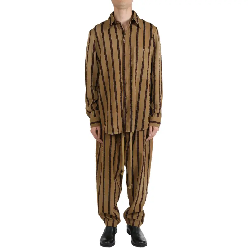 UMA WANG Shirts Men Brown-3