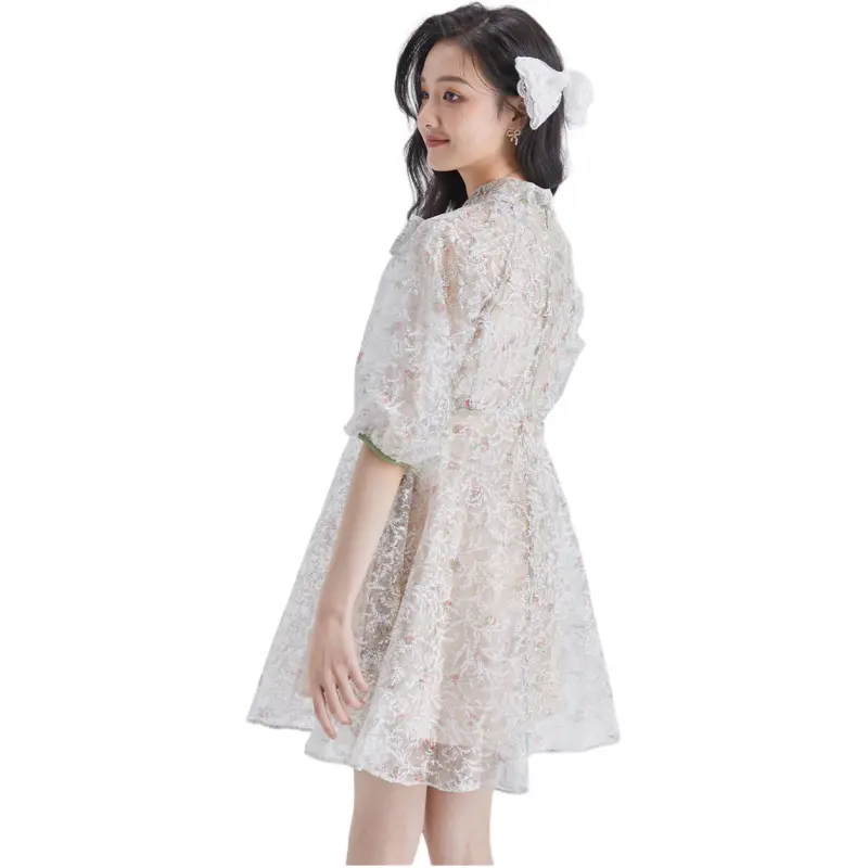 DEAR DEER PUFF Short Sleeved Dresses Women's Dress-4