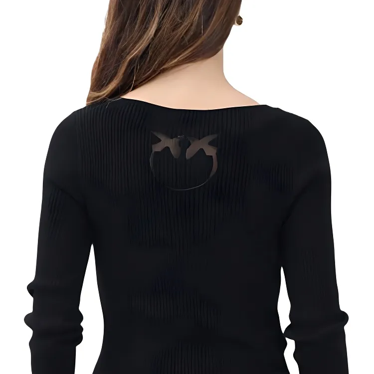 PINKO Ribbed Cropped Cardigan-4