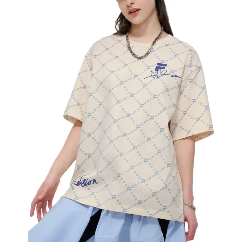 FILA FUSION FOB T Shirt Unisex Wheat Cream-2