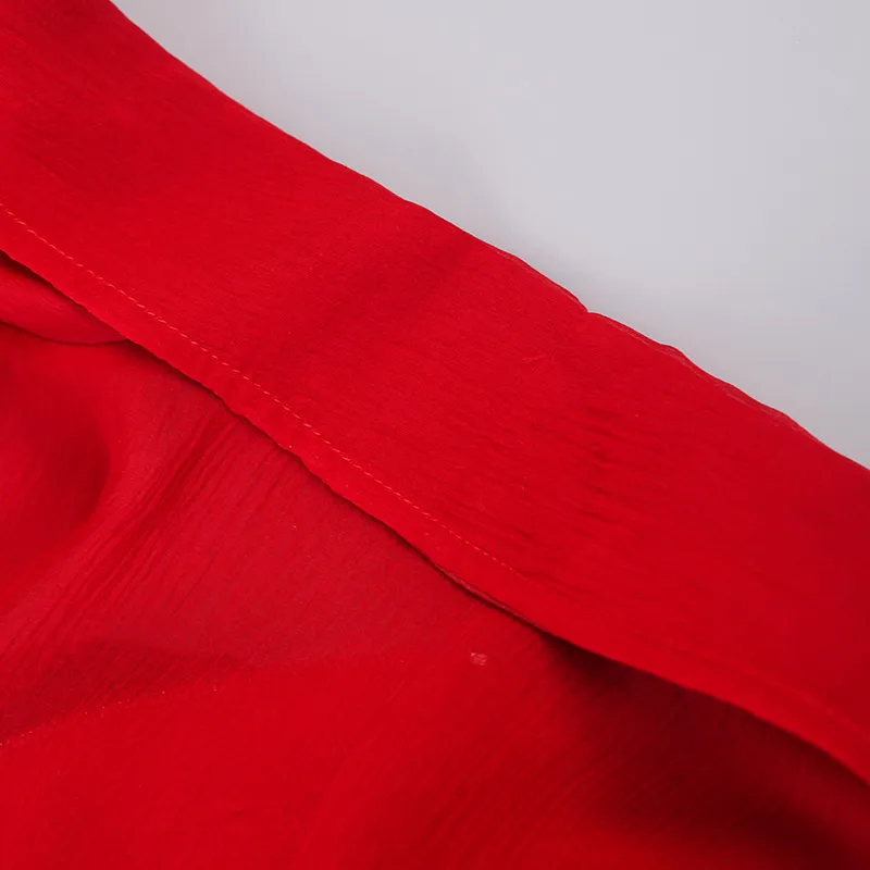 PRADA Short-Sleeved Dresses Women's Red-5