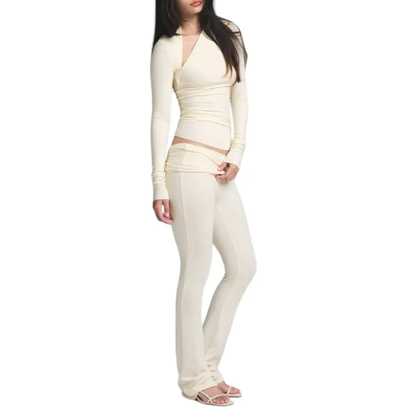 SKIMS SS25 SKIMS CLOUD Collection FOLDOVER PANT Casual Pants Women's ECRU/Natural-2