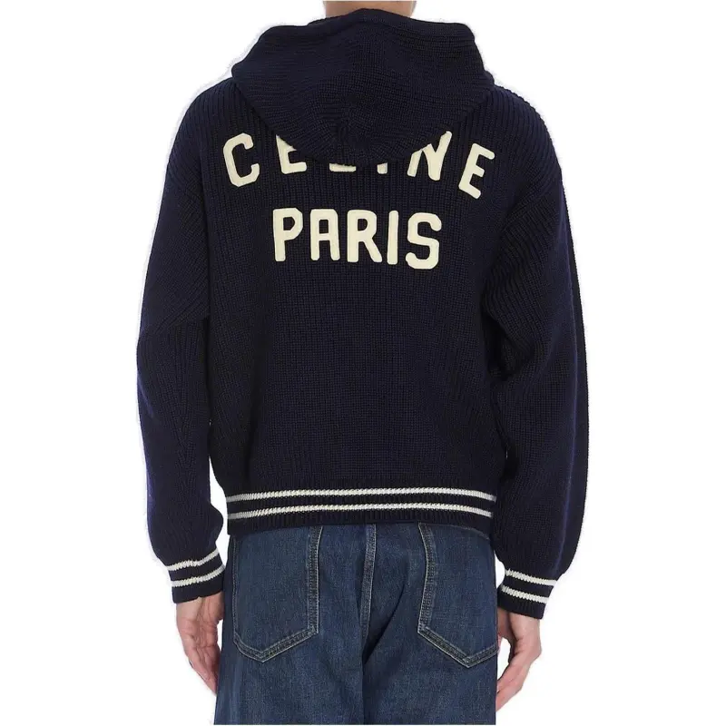 CELINE College Hooded Sweater In Wool-3