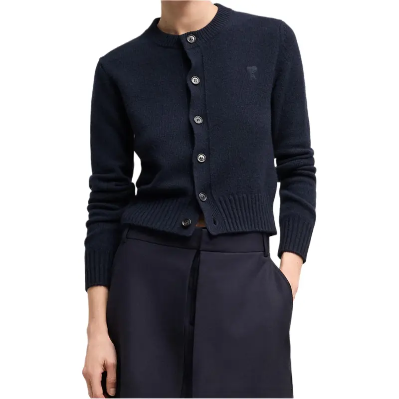 AMIPARIS Paris Ami De Coeur Logo Embroidered Knit Cardigan-4