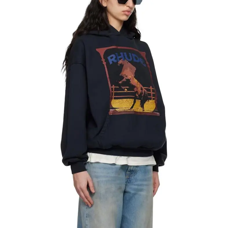 RHUDE Cadre Hoodie 'Vintage Black'-2