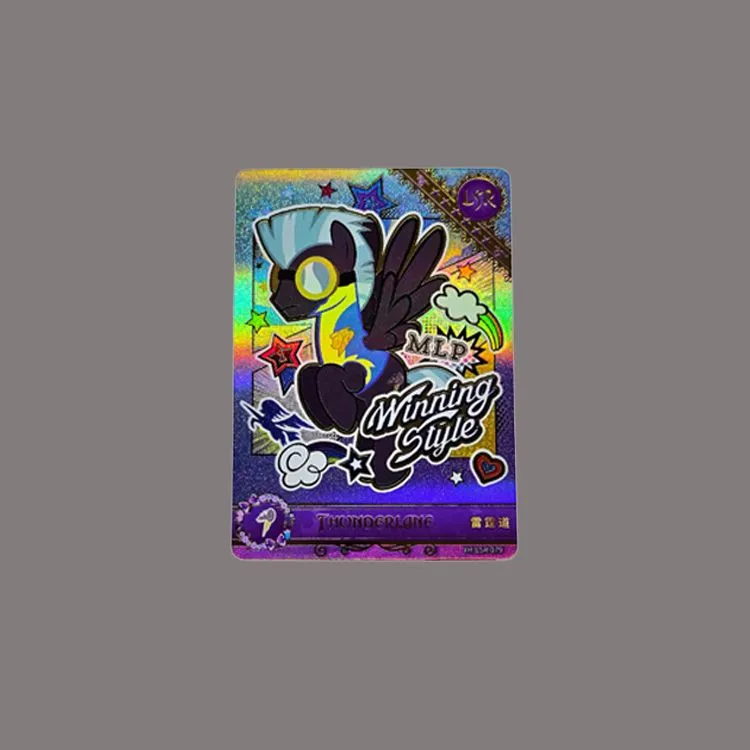 KAYOU My Little Pony Card LSR Moonlight 4 Thunder Path Multicolor Rainbow Holographic Card IP/Anime Cards 1 Pc-3