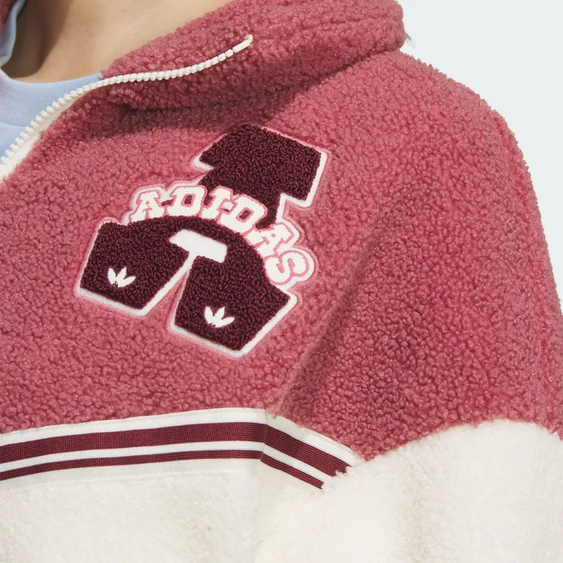 Adidas Originals COLLEGIATE Jacket Women's Dark Pink/Ivory-4