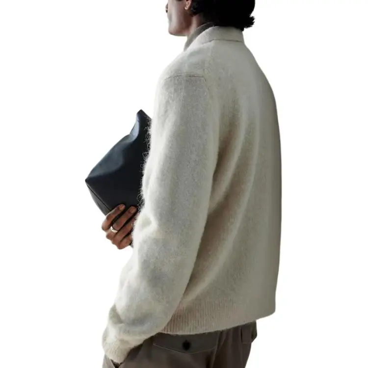 H&M Knitwear Men Cream-3
