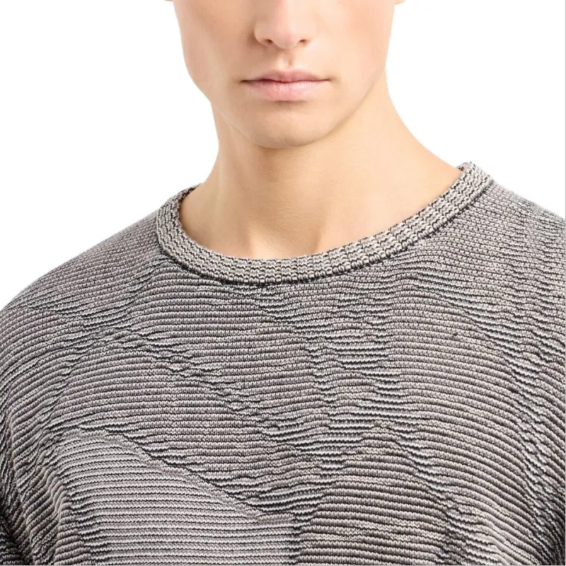 GIORGIO ARMANI Jacquard Cotton Viscose And Cashmere Crew neck Jumper-5