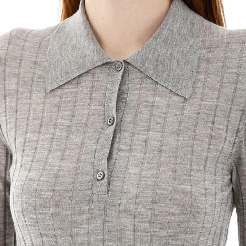 PRADA SS21 Polo Shirt Women's Gray-1