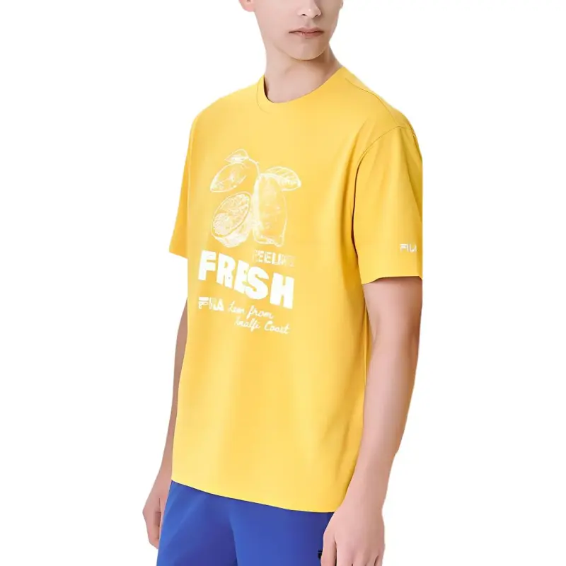 FILA T Shirts Unisex Yellow-3