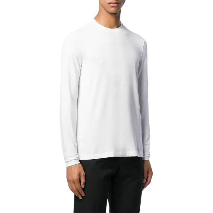 GIORGIO ARMANI Stretch Viscose Jersey Jumper With Crew Neck And Long Sleeves-3