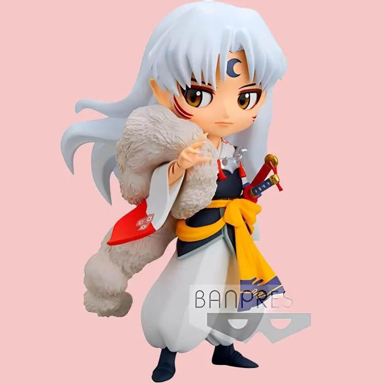 BANPRESTO Sesshomaru Glasses Factory Q Posket Inuyasha Style A Chibi Figures 14cm-2
